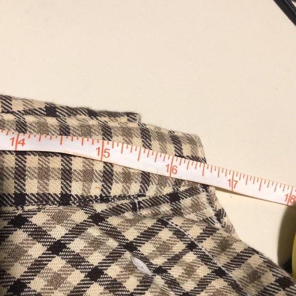 🚨B2G1 POLO RALPH LAUREN Brown Tan Plaid Cotton Long Sleeve Button Up - Picture 6 of 7